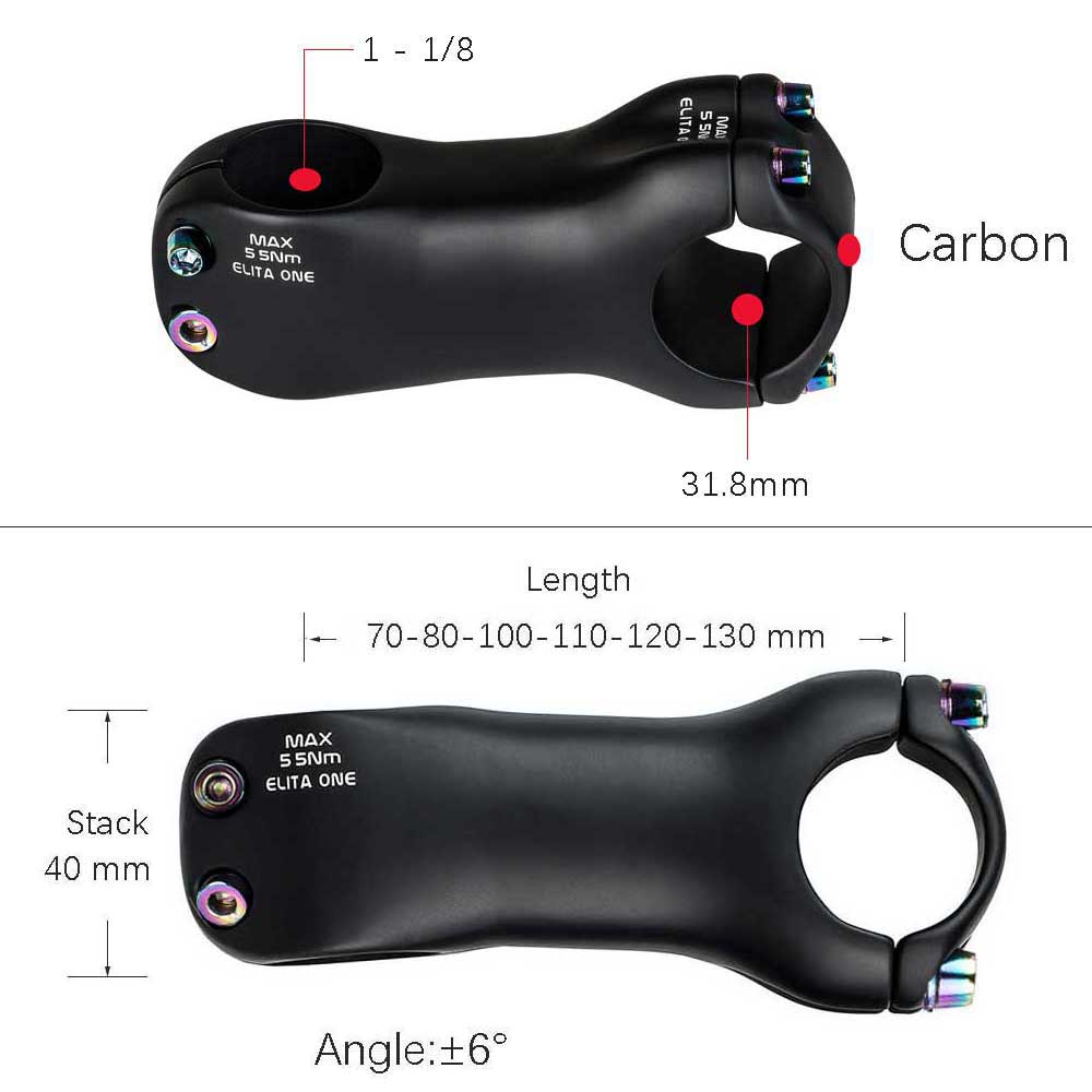 Elitaone Carbon Bicycle Stem 6 - Edelweiss Stem Cell ulasan dan harga