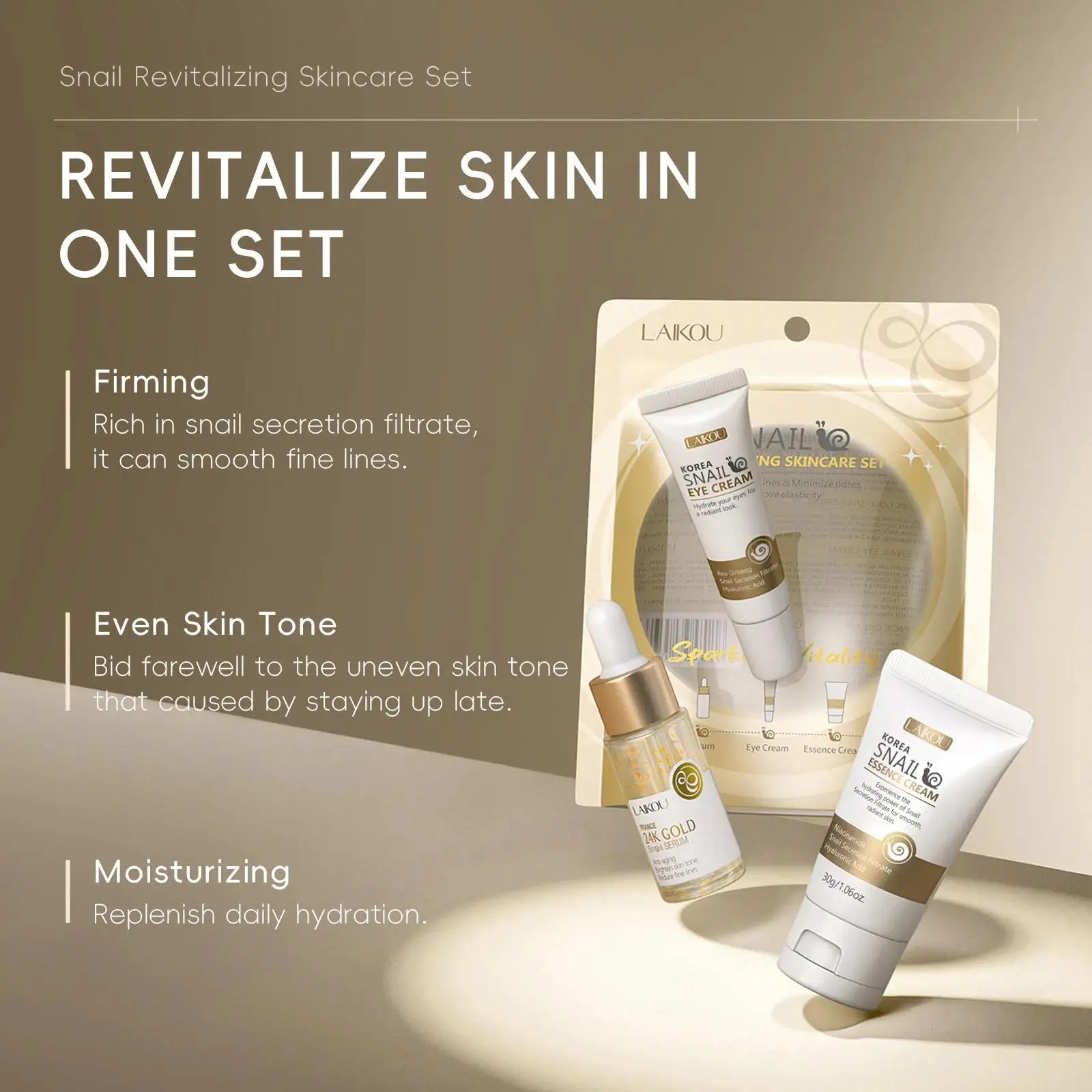 24K Gold Snail Repair Serum Ey - Luxury Skincare Set For Women ulasan dan harga