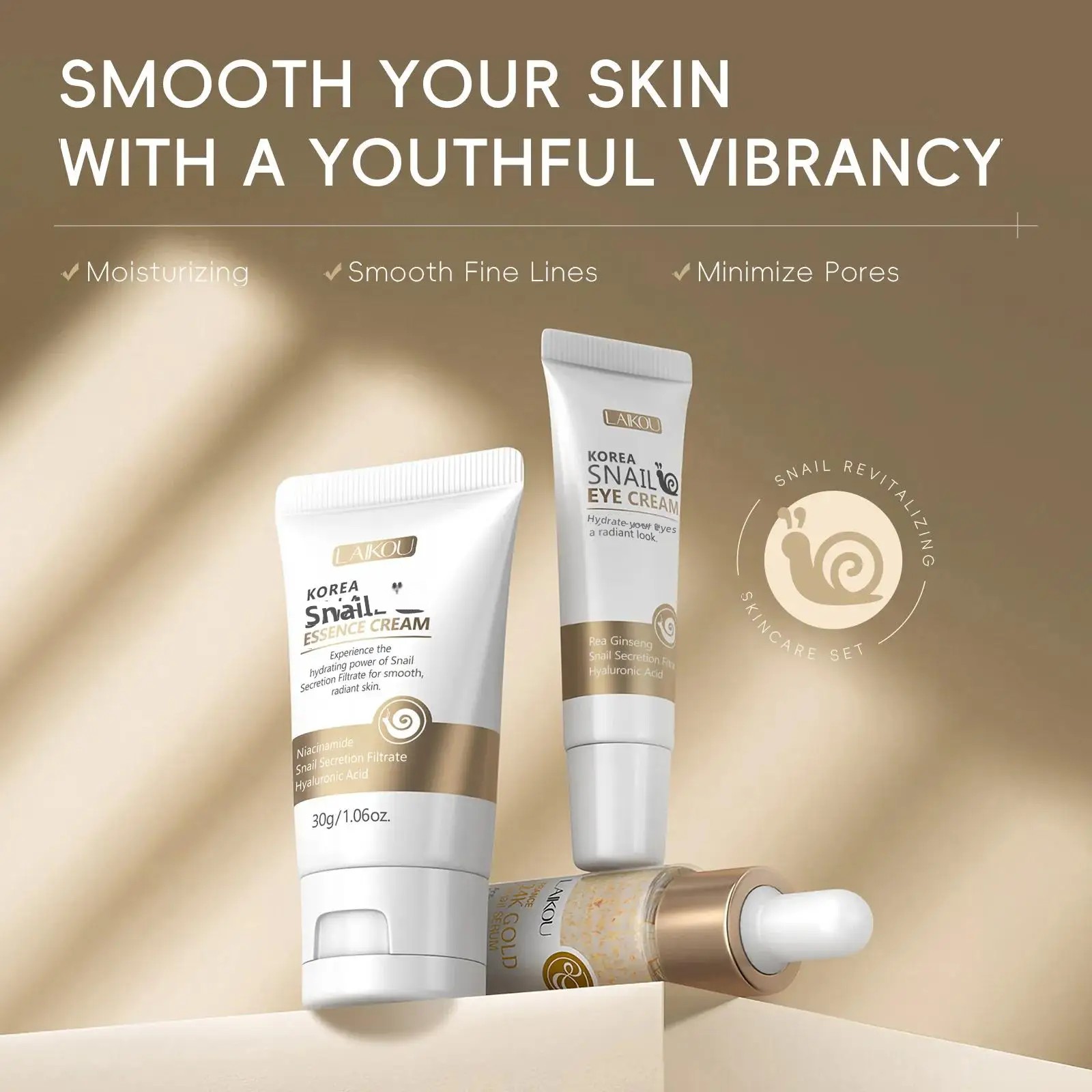24K Gold Snail Repair Serum Ey - Luxury Skincare Set For Women ulasan dan harga